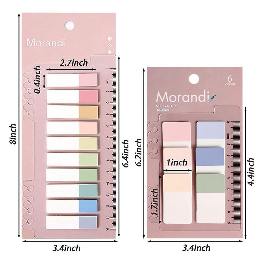 Index Tabs with Ruler, 4 Pack 660 Pieces Sticky Tab B