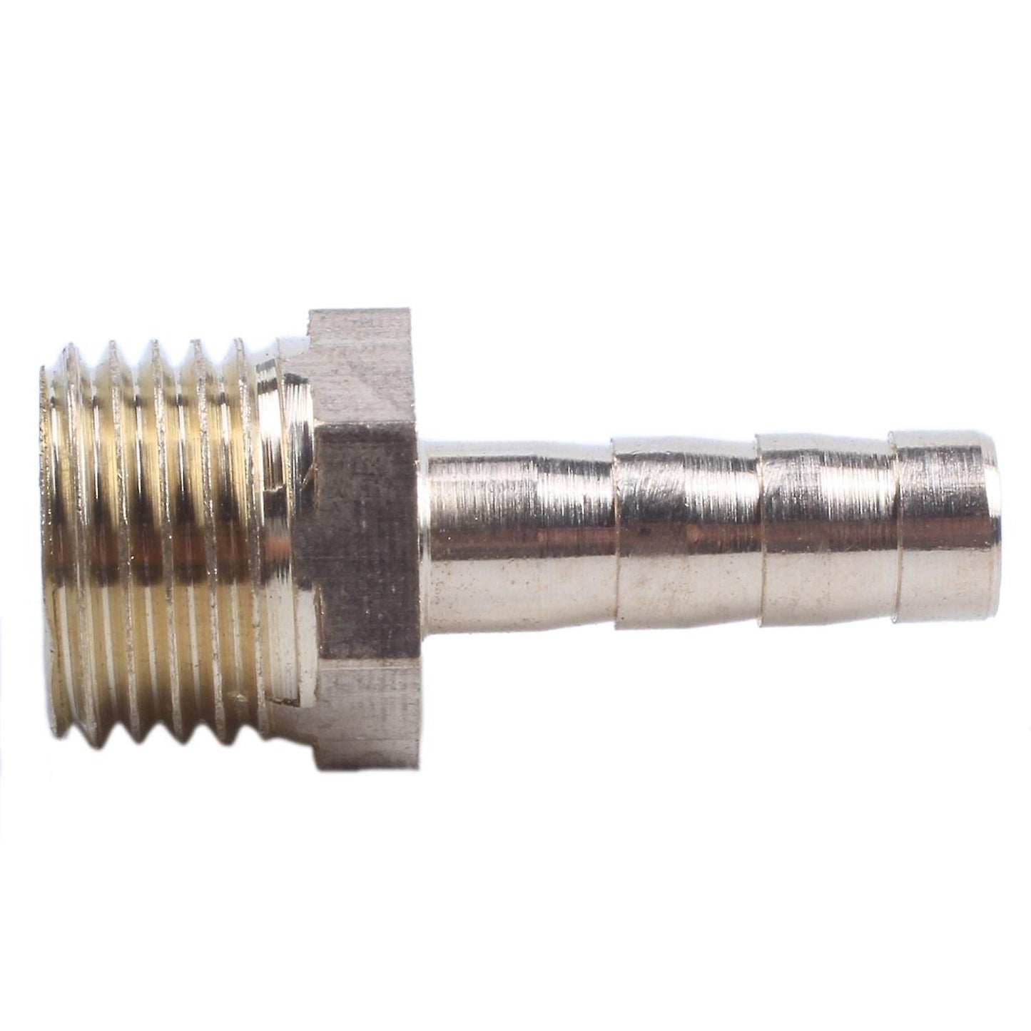 9 Pcs Brass 6mm Fuel Gas Hose Barb 1/4 Inch Male Thread Coupling Gold