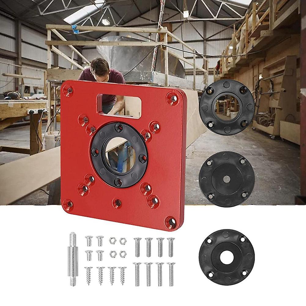 Router Table Insert Plate with 4 Rings Board for Diy Kit Woodworking