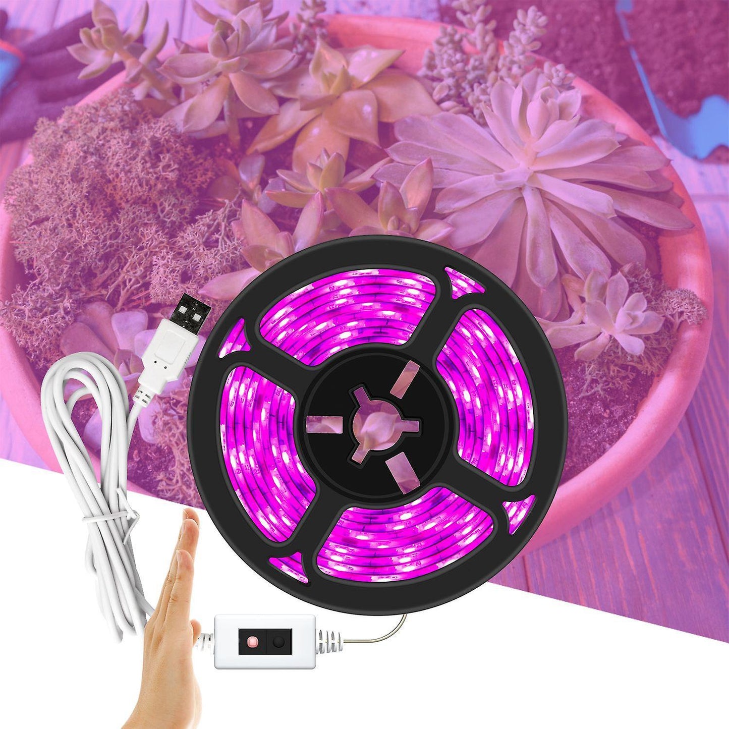 Led Full Spectrum Grow Light Strip 2m Usb Plant Lamp 5v -2 M