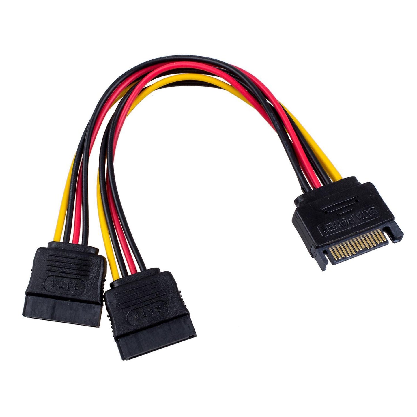 6in Sata Power Y Splitter Cable Adapter - M/f with 50cm Sata Data Cable (power+data Cable)