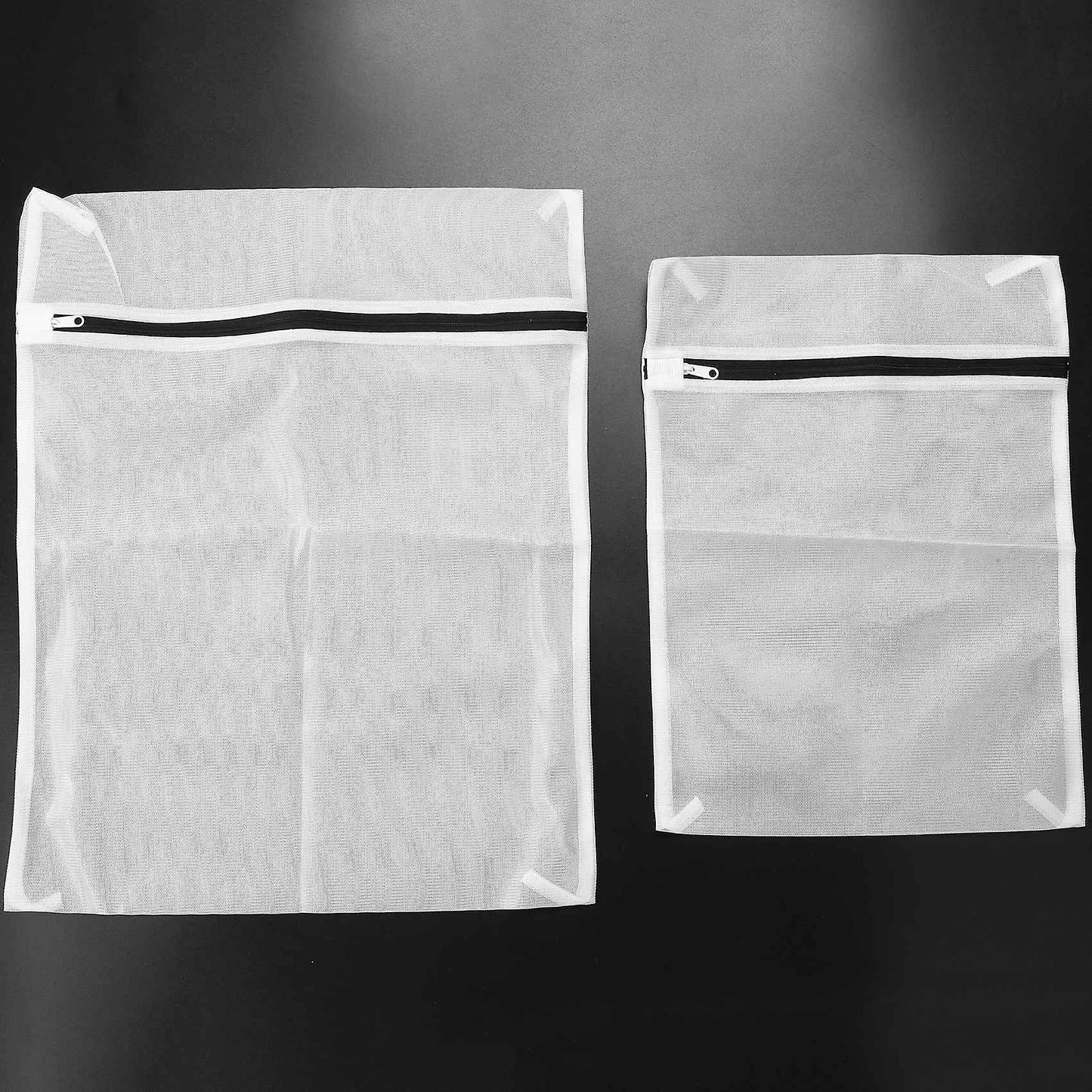 Set Of 6 Mesh Laundry Bags with Zip Lock-3 Large & 3 Medium