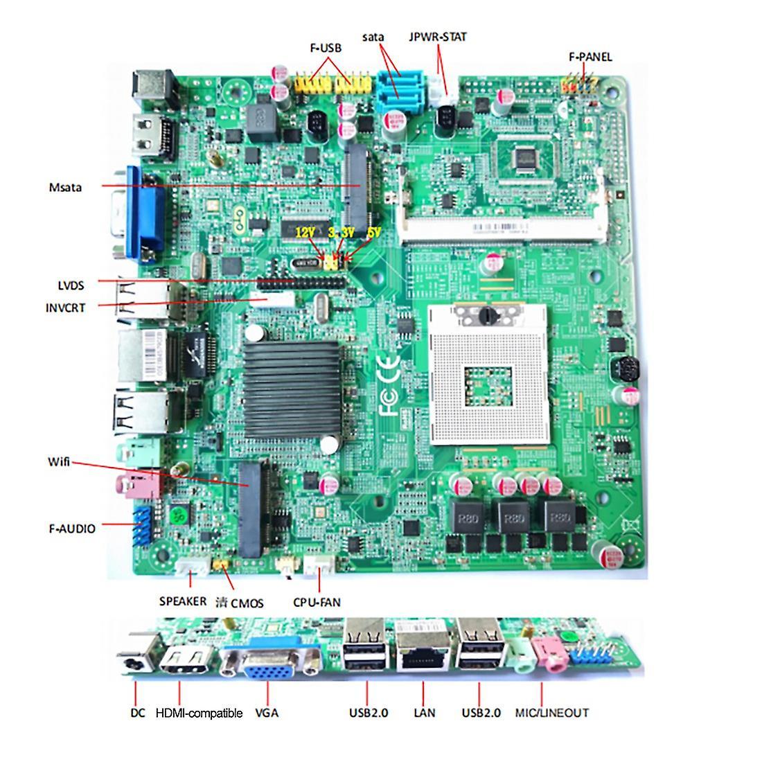 Hm55 Computer Motherboard for Intel Generation Core I7/i5/i3 Cpu Ddr3