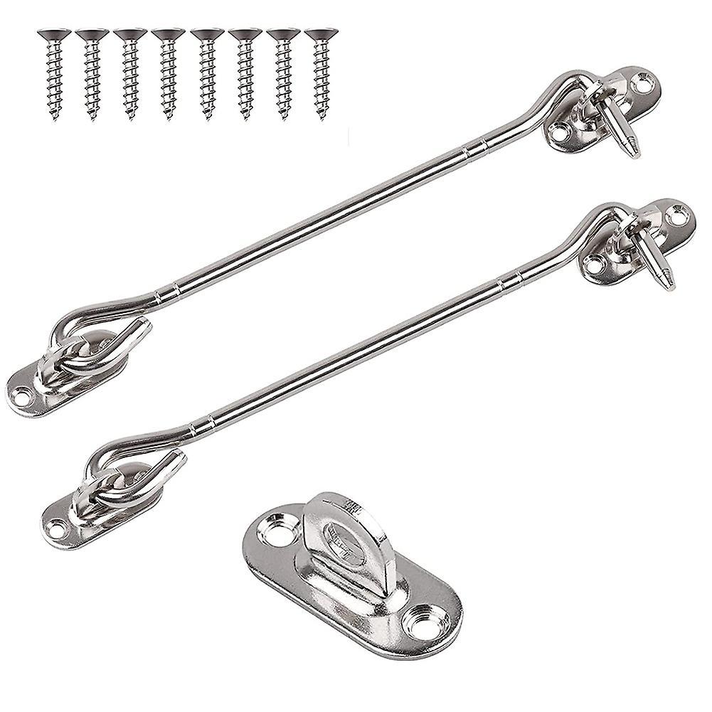 2 Pcs Cabin Hook (8 Inch) with Screws - for Shutter Shed Window