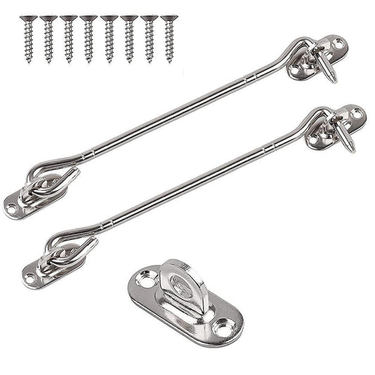 2 Pcs Cabin Hook (8 Inch) with Screws - for Shutter Shed Window