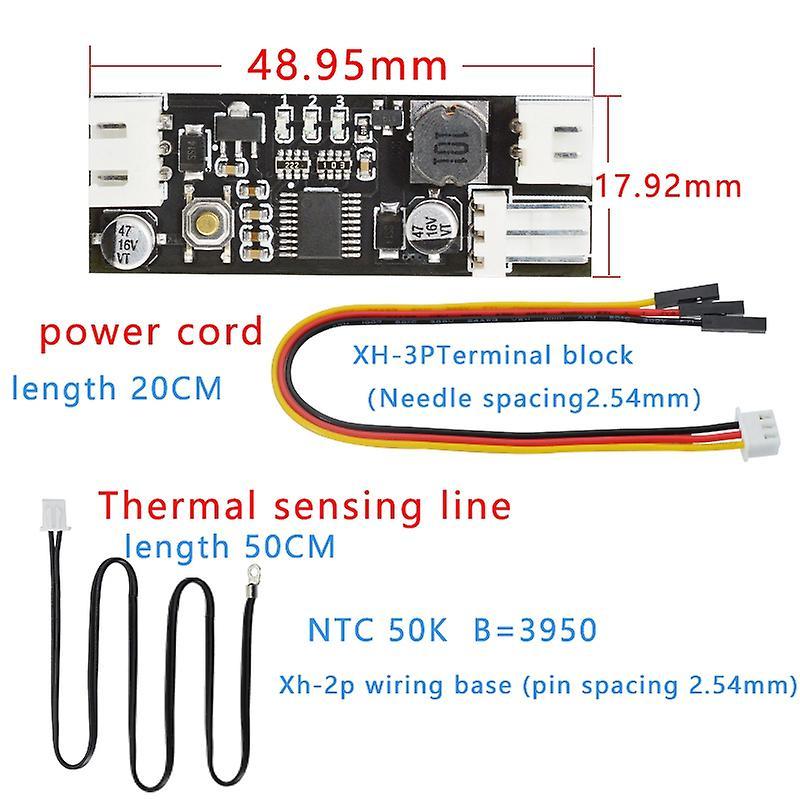 Temperature Controller Module Single 12v Dc Pwm 2-3 Wire Fan
