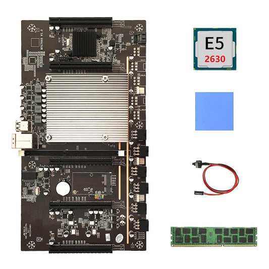 X79 Btc Mining Motherboard H61+e5 2630 Support 3060 Graphics Card