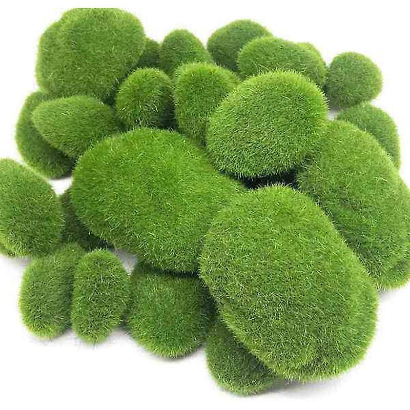 Moss Rocks Decorative Faux Green Stones for Rocks Decorative 20pcs