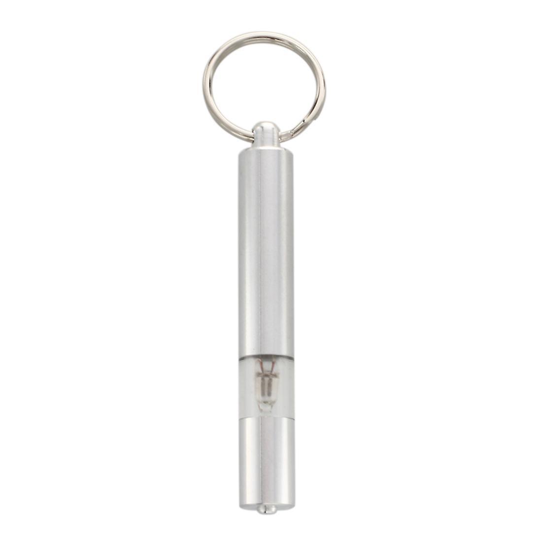 Cylinder Shape Anti-static Keychain Silver Tone Clear Car Static Electricity Releaser Discharger