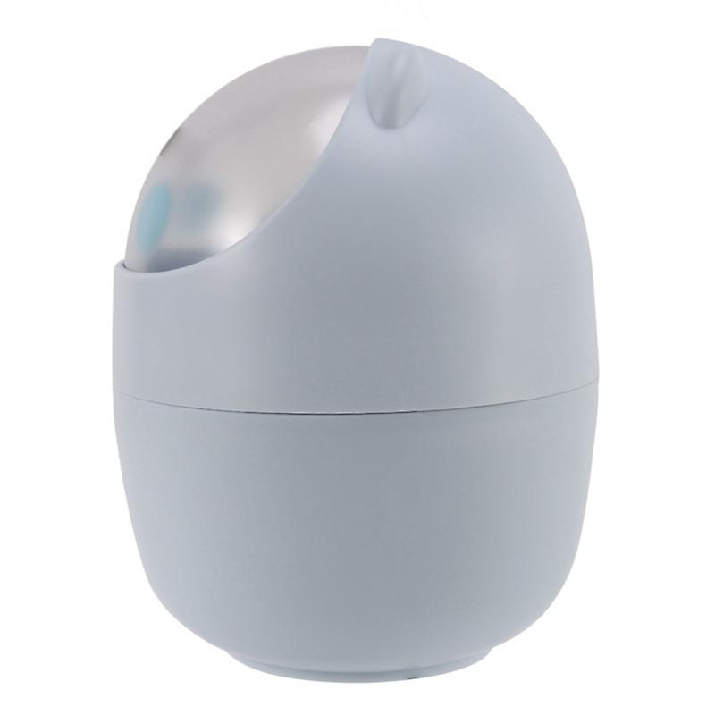 Desktop Garbage Basket Cleaning Barrel Animal Trash Can Blue
