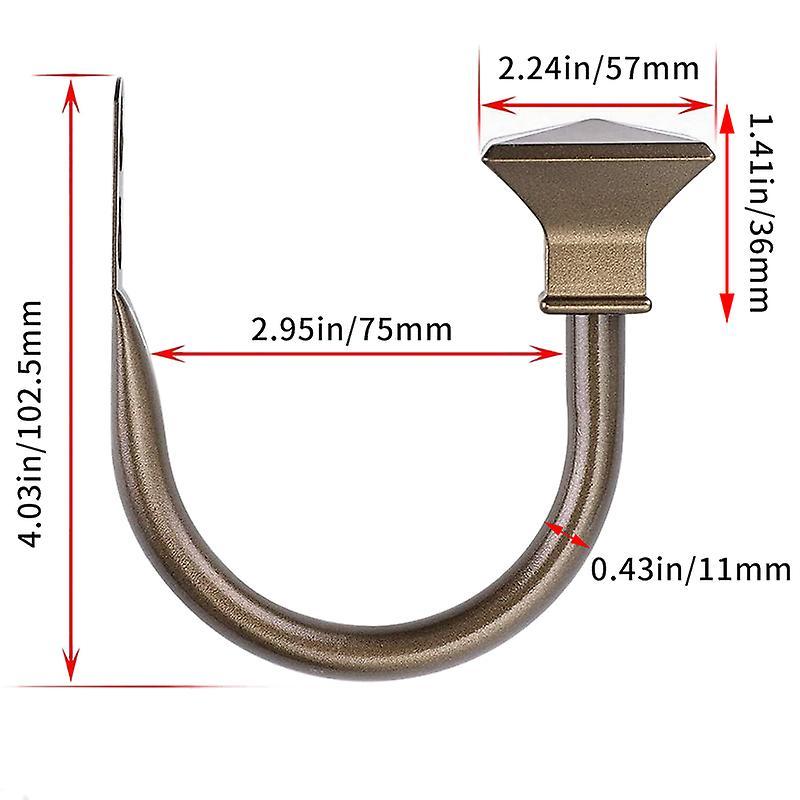2 Pcs Square Metal Decorative Holdbacks Tiebacks for Bedroom, Office