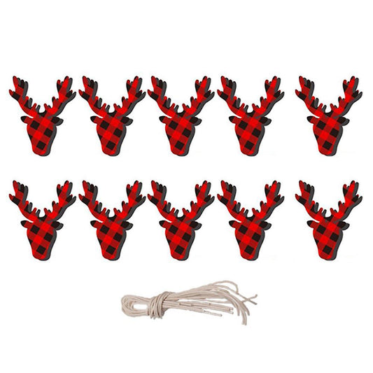 10pcs Lattice Pattern Vintage Snowflake Christmas Tree Decor Gifts B