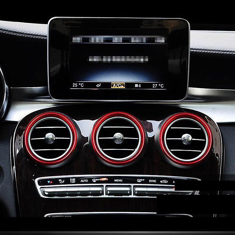 7pc Car Stickers for Mercedes Benz C Class W205 Glc 180 200 260red