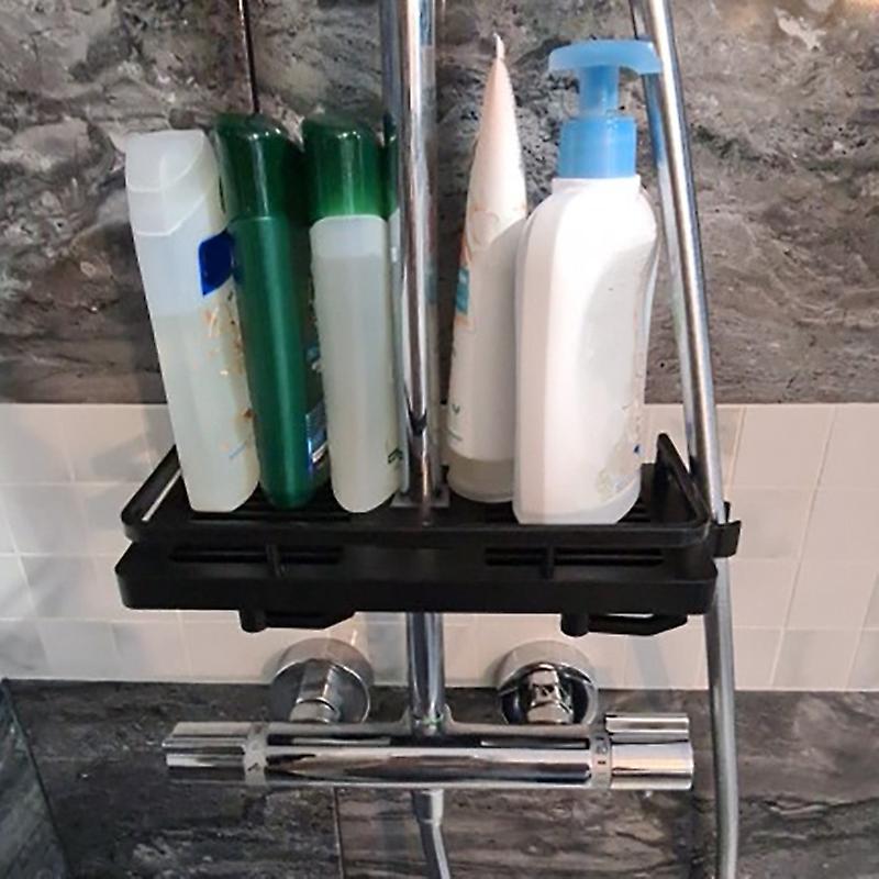 Shower Storage Holder Shower Shelf with Hooks Soap Bathroom Shelf