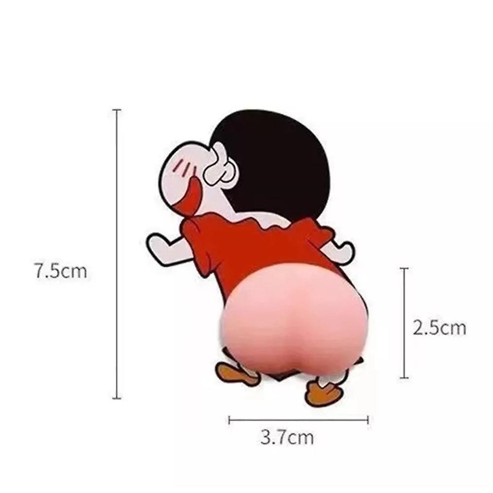 3d Silicone Cute Butt Car Bumper Sticker Cartoon Anti-collision B