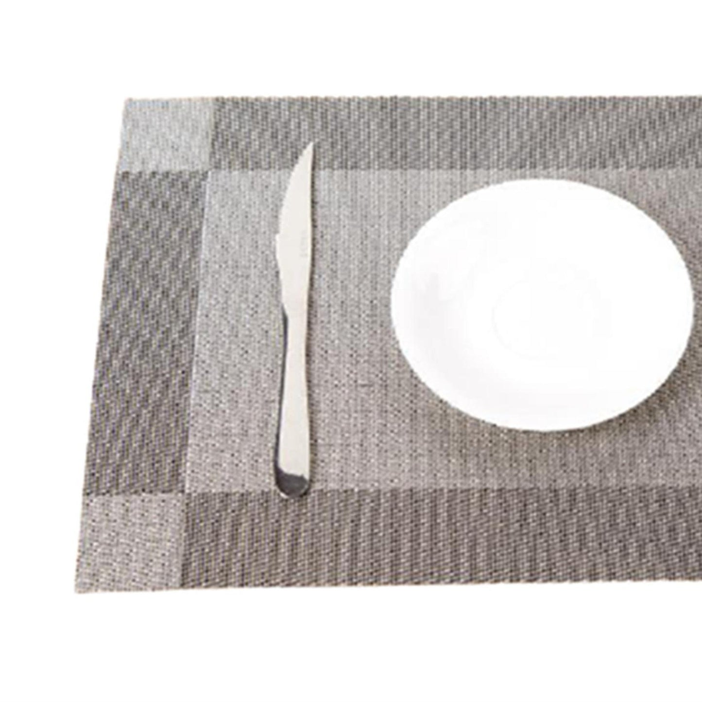 Pvc Western Placemat Single Frame Heat Insulation Pad Golden Brown