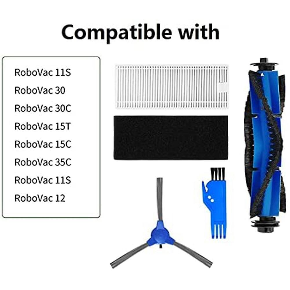 Roller Brush Side Brushes Filters for Eufy Robovac 11s 30 Robot
