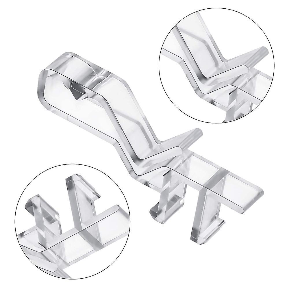 2.1 Inch Valance Clips Window Blind Clips Clear Plastic (20 Pieces)