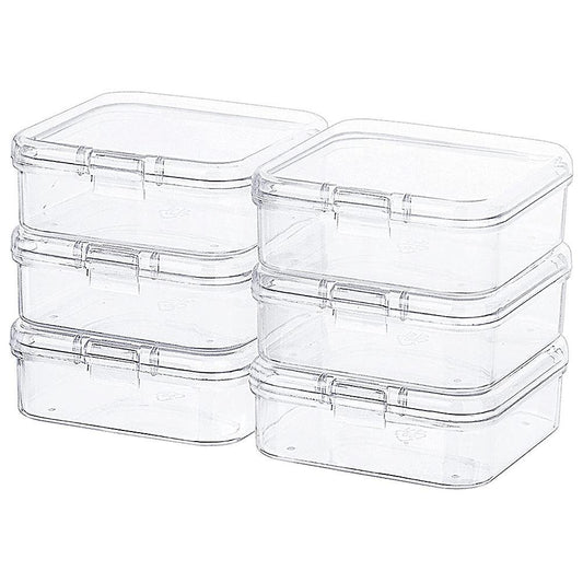 Clear Plastic Beads Storage Containers Box Storage Containers ,6 Pcs