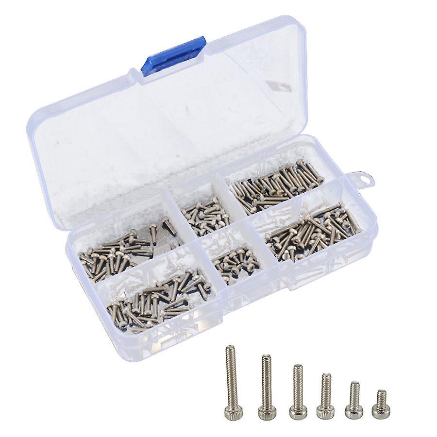 180pcs/set M2 * 4 / 6 / 8 / 10 / 12 / 16mm Screw Stainless Steel Kit
