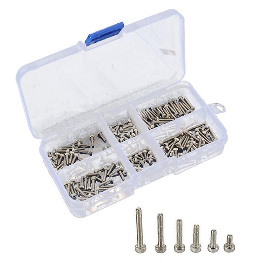 180pcs/set M2 * 4 / 6 / 8 / 10 / 12 / 16mm Screw Stainless Steel Kit