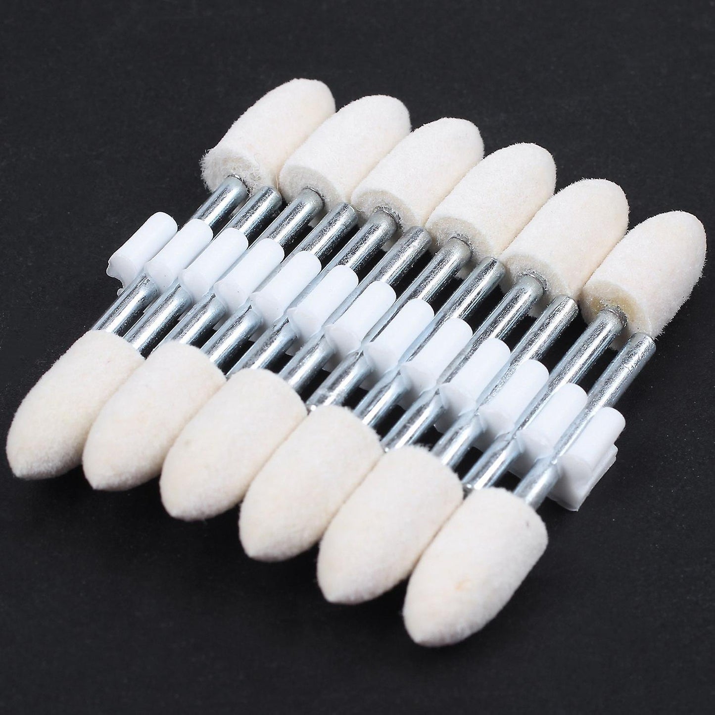 12 Pcs Polishing Buffing Tool 8.5mm Conical Mounted Felt Bobs