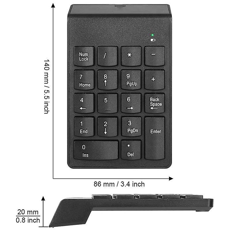 Wireless Numeric Keypad 18 Keys Numpad