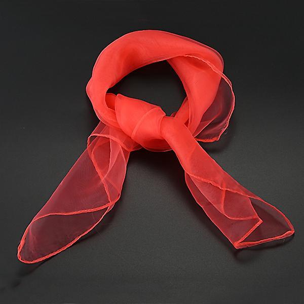 Plain Chiffon Neck Scarf Head Scarves 70 Cm X 70cm (white)