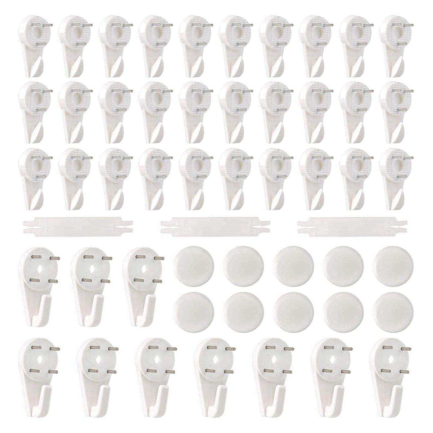 43pcs Non-trace Hanging Hook White Hanger Hook Picture Hanger