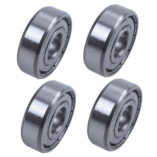 4x 6201z 12x32x10mm Double Shielded Deep Groove Wheel Ball Bearing