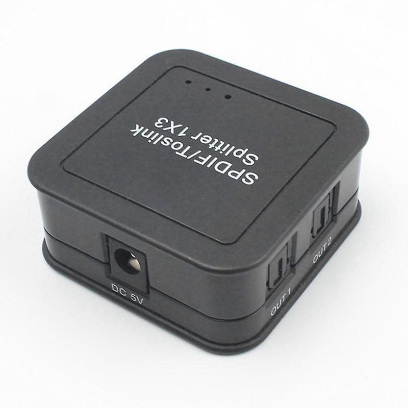 1x3 Digital Optical Toslink Splitter with Remote Control-us Plug