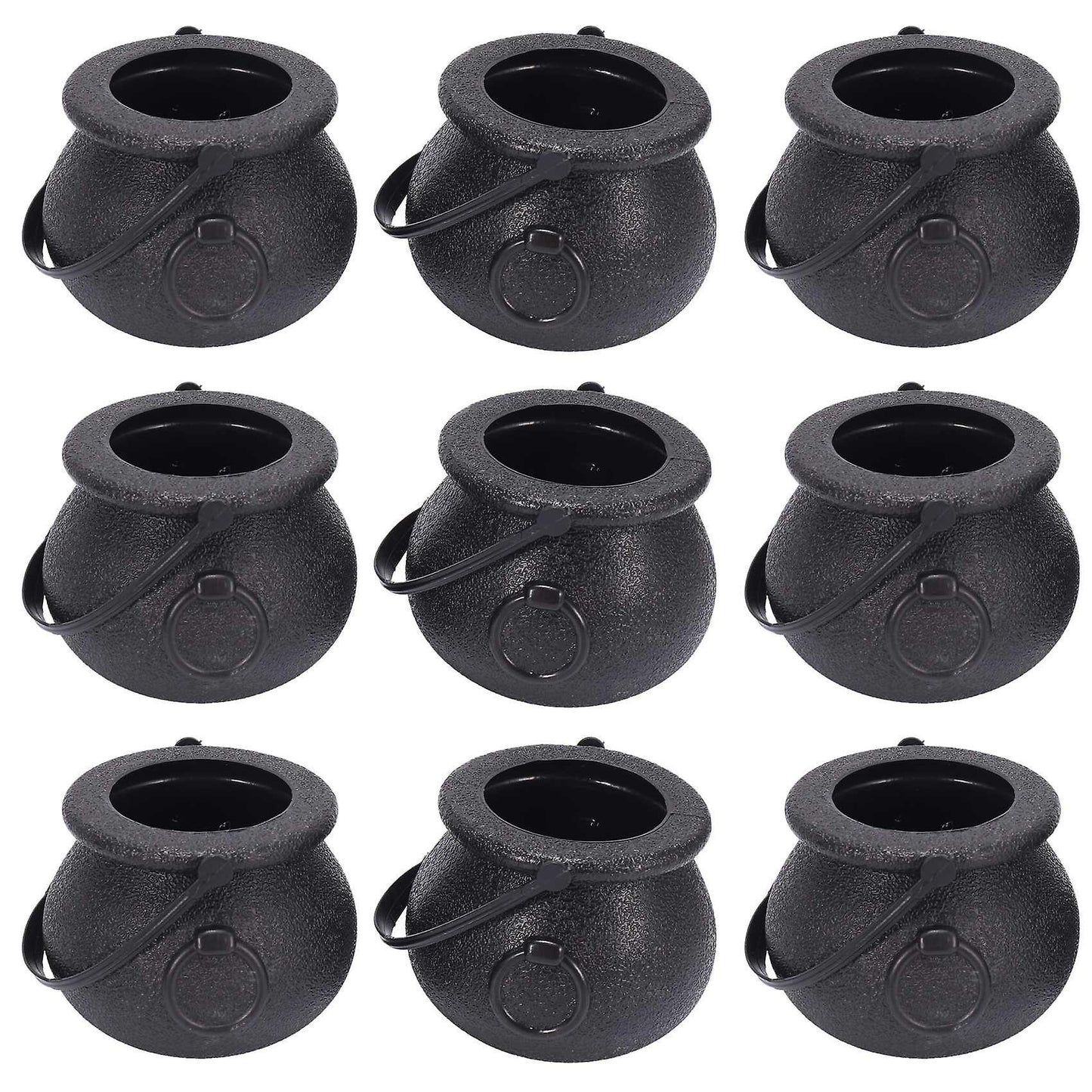 10pcs Black Candy Holder Pot Halloween Candy Bucket for Halloween