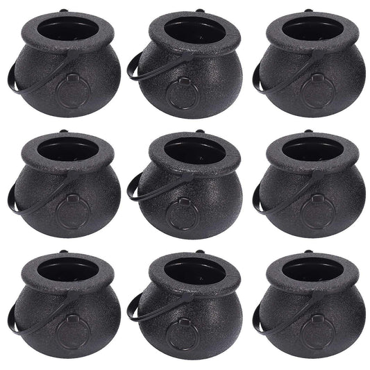 10pcs Black Candy Holder Pot Halloween Candy Bucket for Halloween