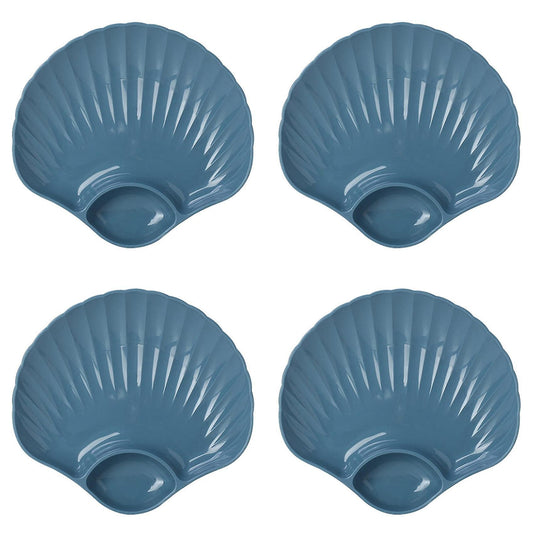 Multi-purpose Plastic Bowls Shell Shape Plate, Snack Serving Tray C
