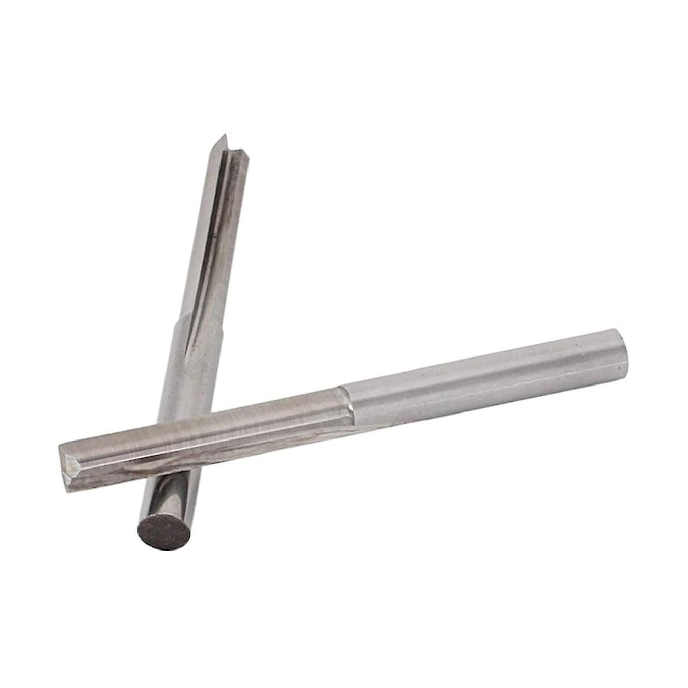 10pcs 3.175mm Shank Dia. Double Edged Tungsten Steel Milling Cutter