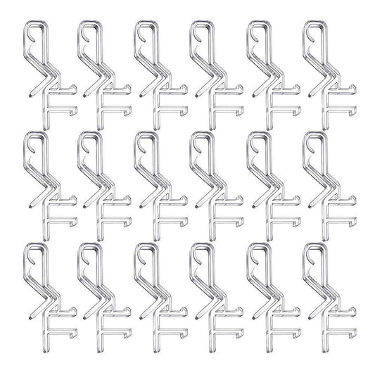 2.1 Inch Valance Clips Window Blind Clips Clear Plastic (20 Pieces)