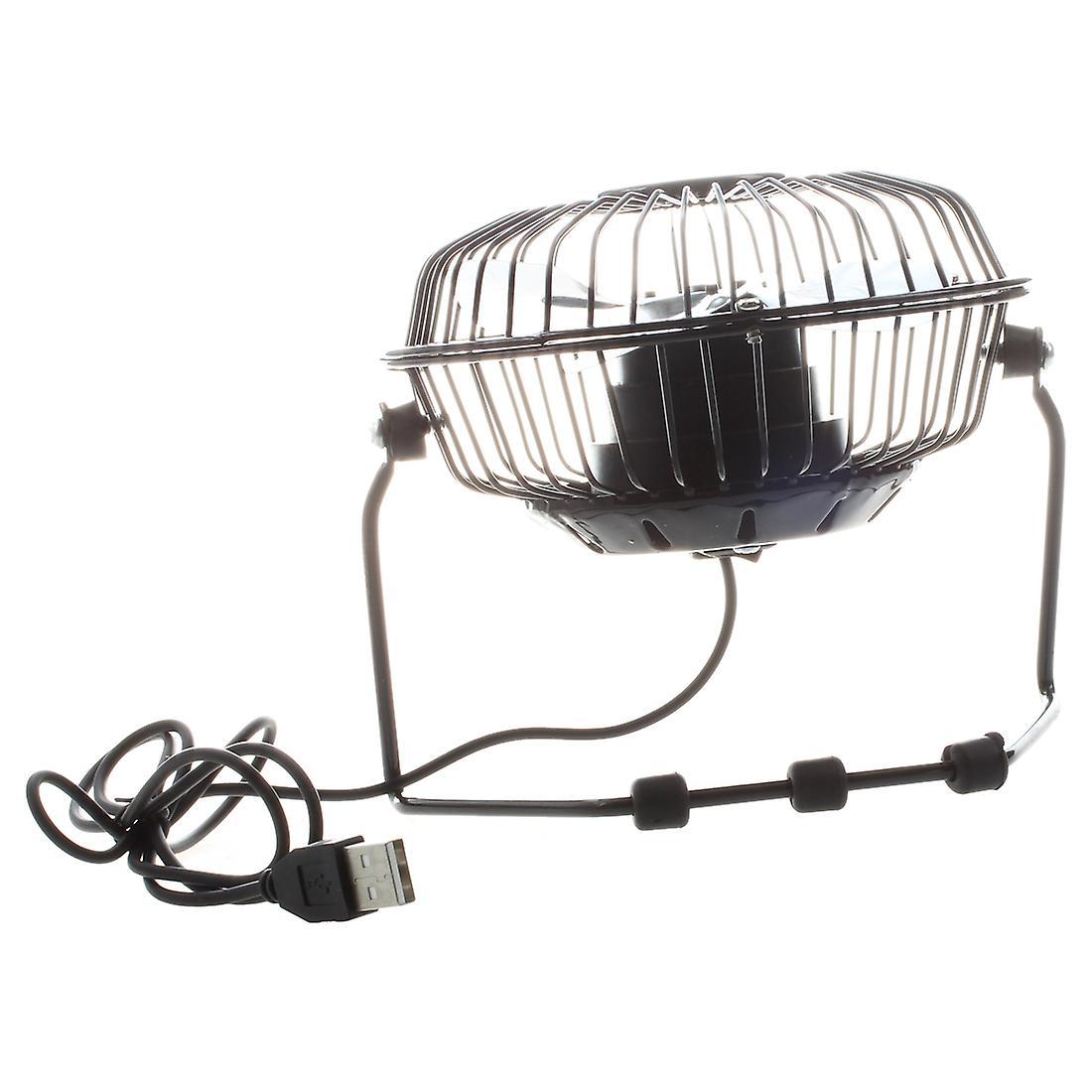 4-inch 360-degree Rotating Usb Powered Metal Electric Mini Desk Fan for Pc /laptop /notebook (black)