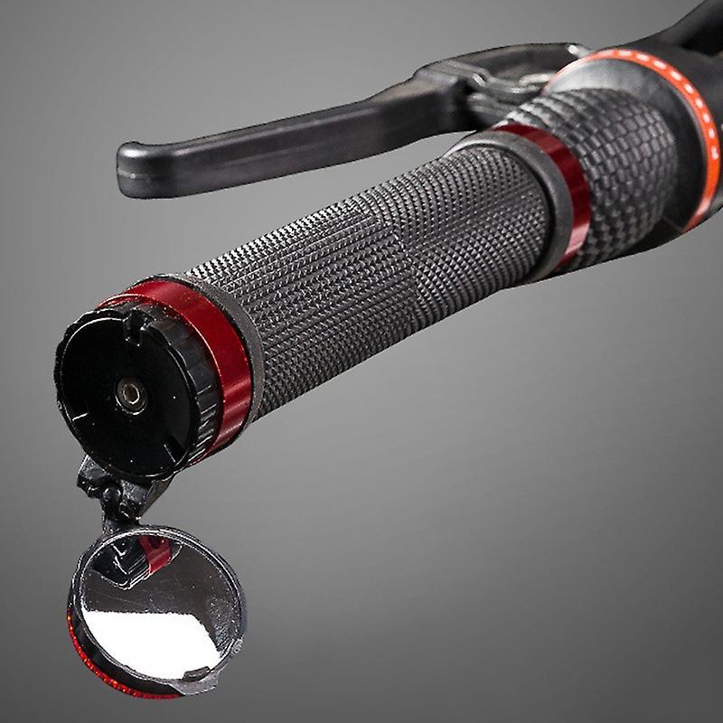 Bicycle Rearview Mirrors 360 Blast-resistant Lens with Warning Light