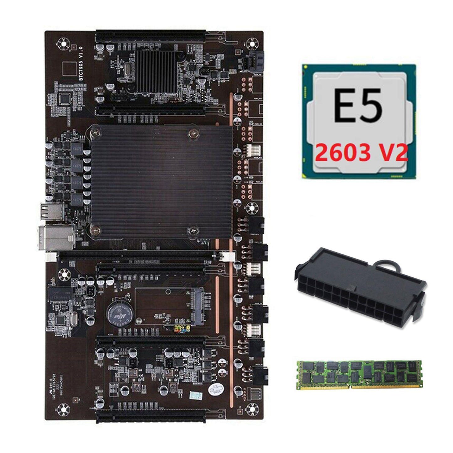 H61 X79 Btc Miner Motherboard with E5 2603 V2 Cpu+recc 4g Ddr3 Ram