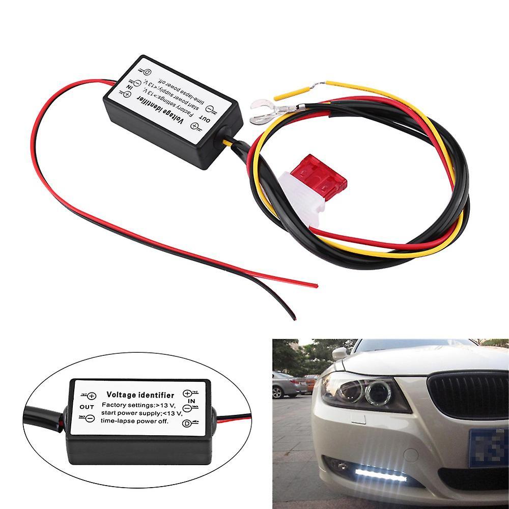 Car Led Daytime Running Light Relay Harness Dimmer On/off 12-18v