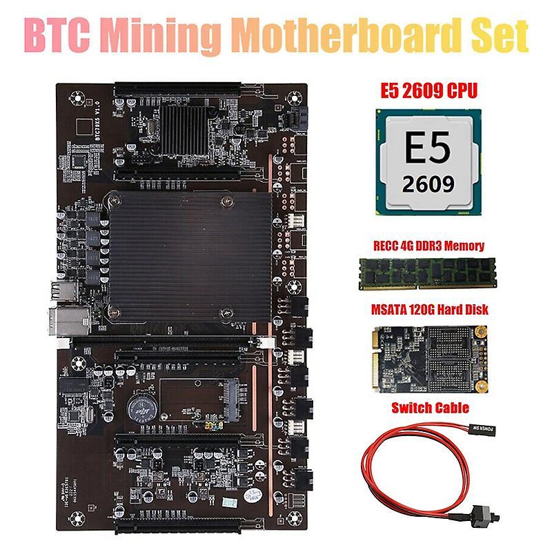 X79 H61 Btc Mining Motherboard with E5 2609 Cpu+recc 4g Ddr3 Ram