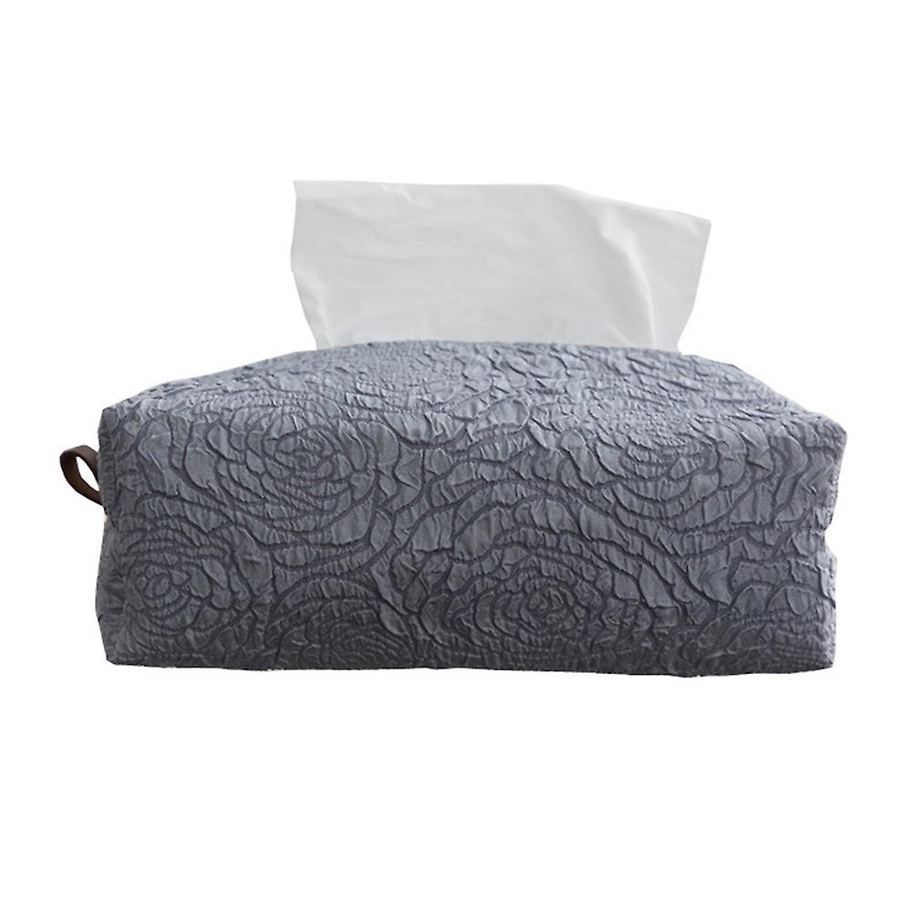 Nordic Creative Rose Decor Tissue Box Napkin Paper Towels Car (blue)
