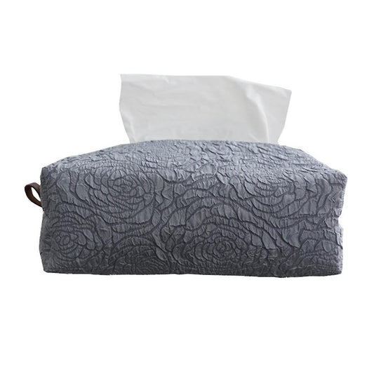 Nordic Creative Rose Decor Tissue Box Napkin Paper Towels Car (blue)