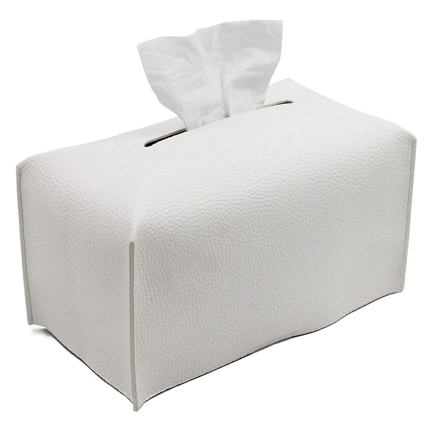 Tissue Box Cover, Modern Decorative Pu Leather Rectangular Tissue Box