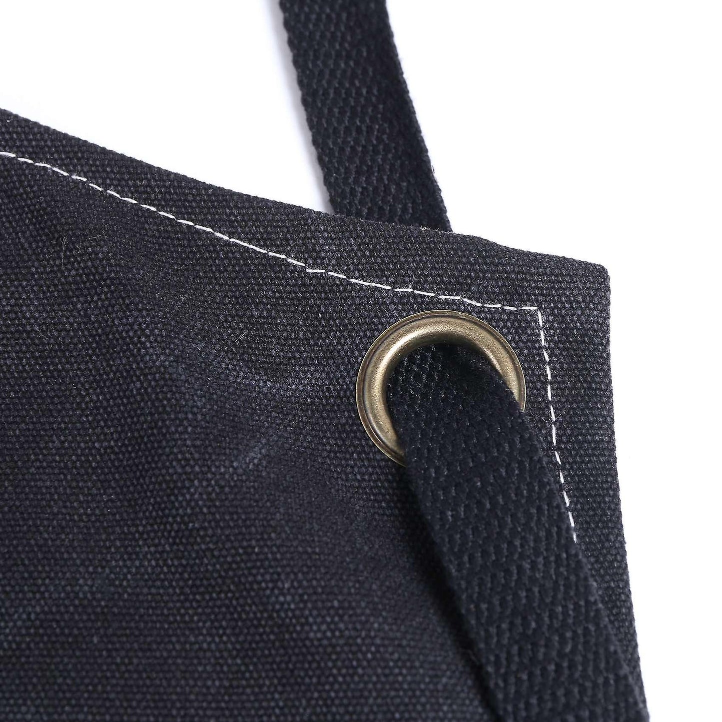 Canvas Kitchen Apron for Men Women Cooking Apron 3 Pockets(black)