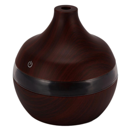 Usb 300ml Aroma Humidifier Wood Grain 7 Color Led Lights