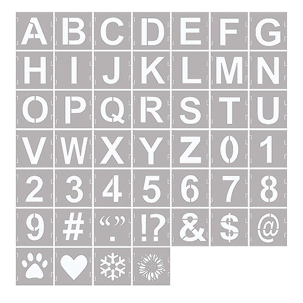 46-piece Letter Template Symbol Digital Craft Template,reusable B