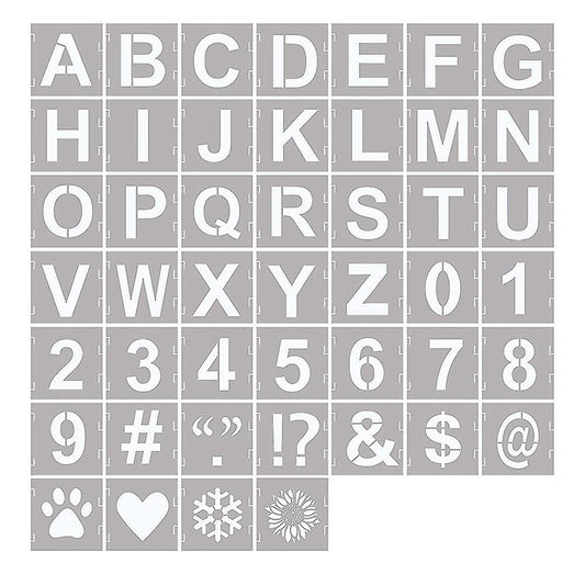 46-piece Letter Template Symbol Digital Craft Template,reusable B