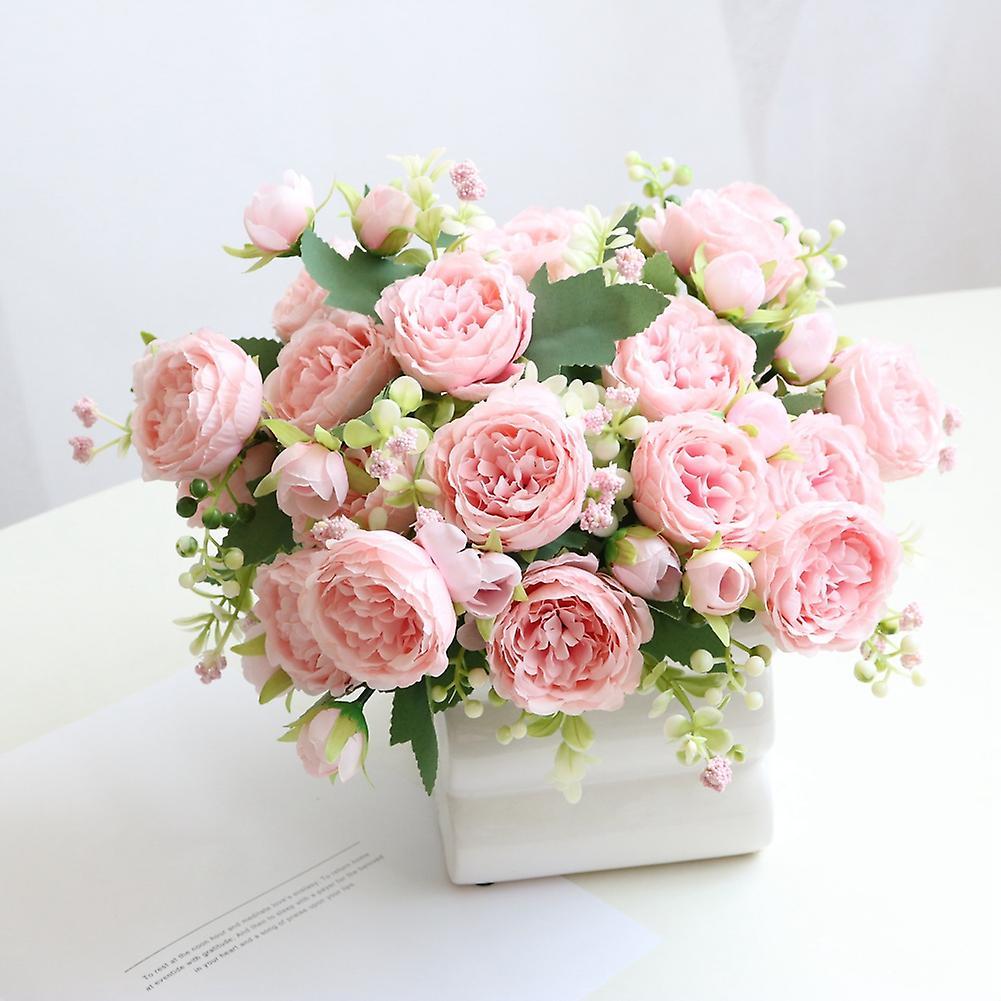 Artificial Flowers Peony Room Decor New Year's Decor 2pcs Champagne