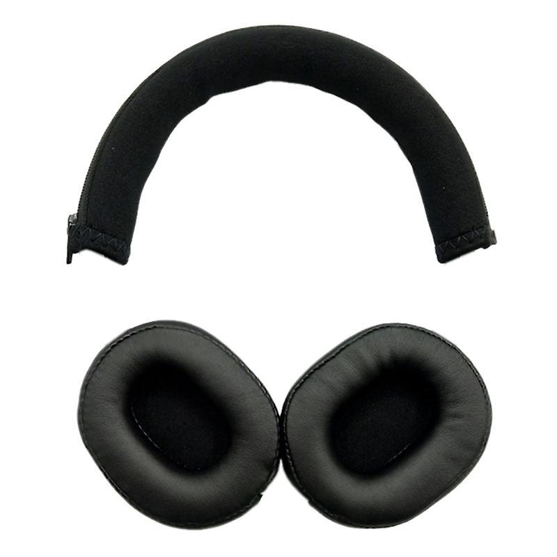 Headphone Sponge Leather Case Earmuffs Head Beam Protective Pad Black